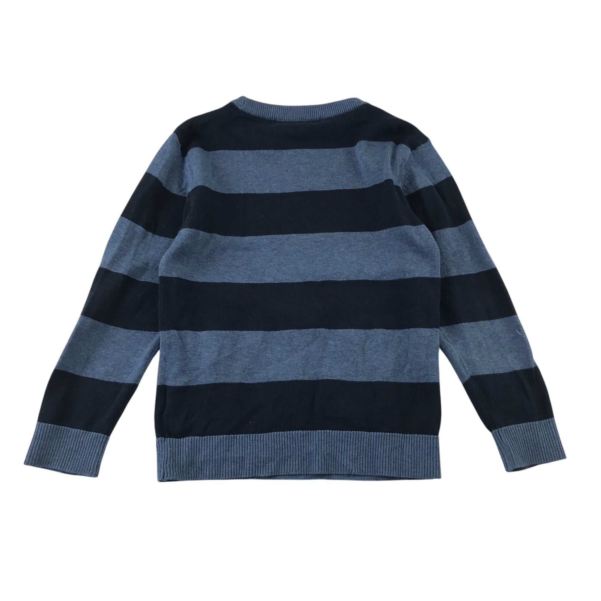 H&M 5-6 years blue and navy stripy cotton jumper