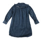 H&M 5-6 years blue denim long sleeve dress cotton