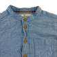 H&M 5-6 years blue granddad collar shirt cotton