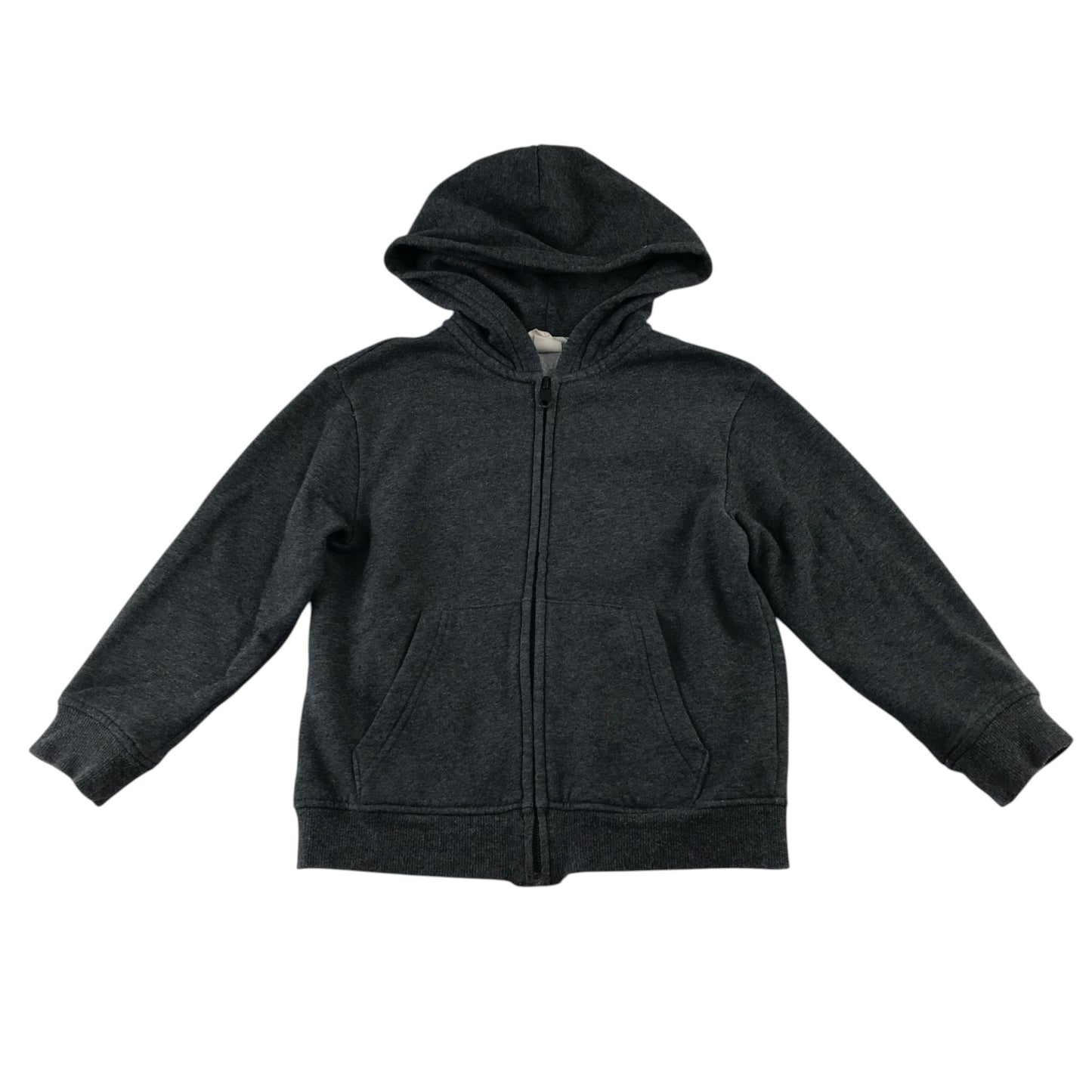 H&M 5-6 years dark grey hoodie cotton polyester