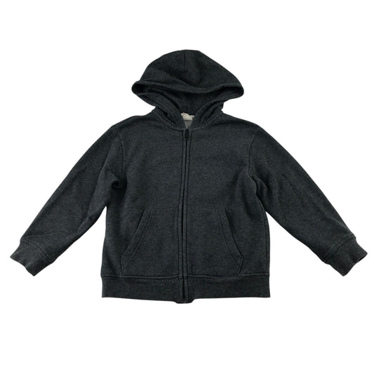 H&M 5-6 years dark grey hoodie cotton polyester