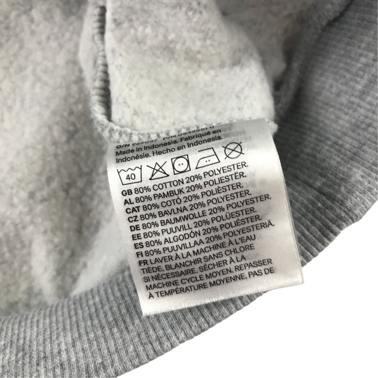 H&M 5-6 years grey hoodie cotton polyester
