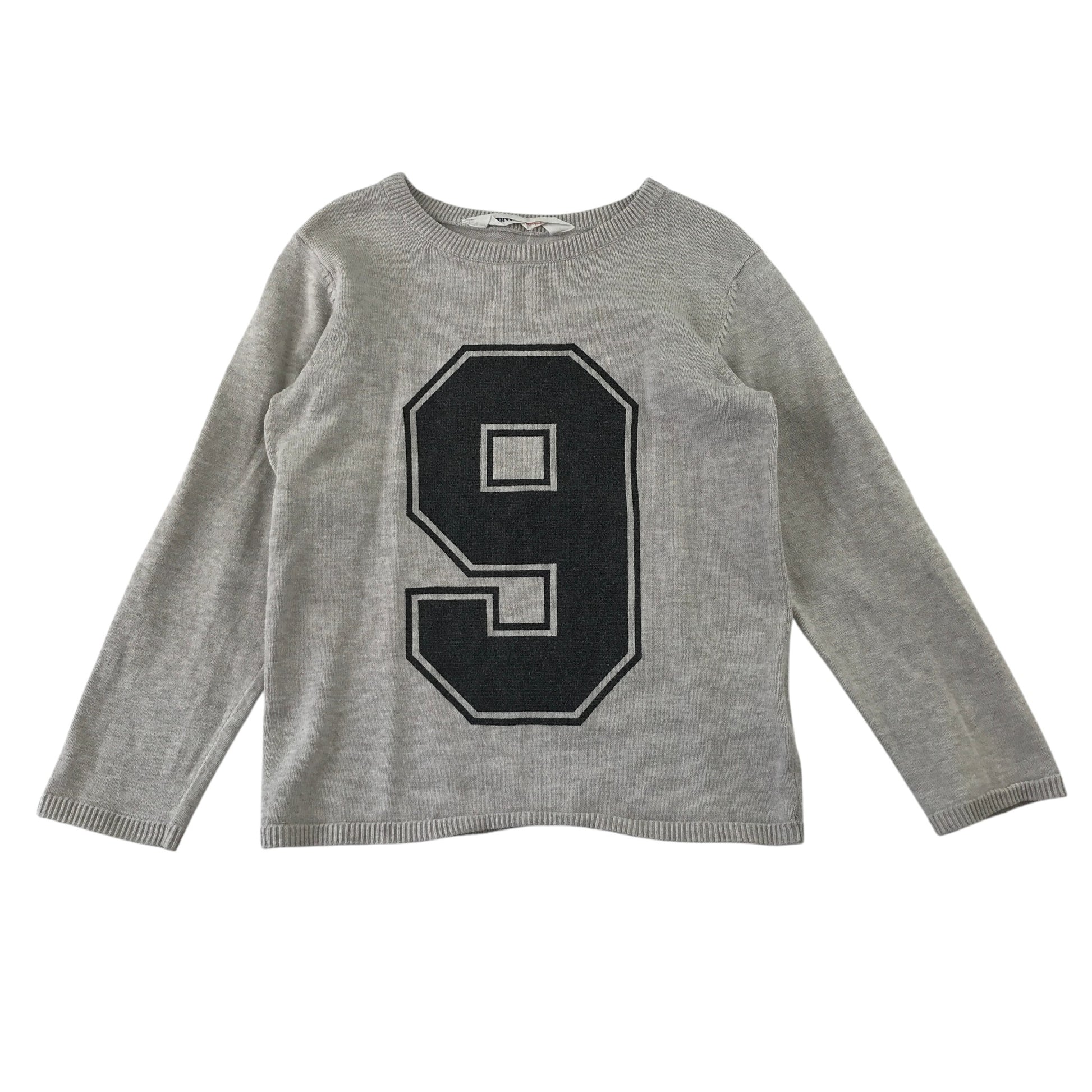 H&M 5-6 years grey jumper number 9 cotton