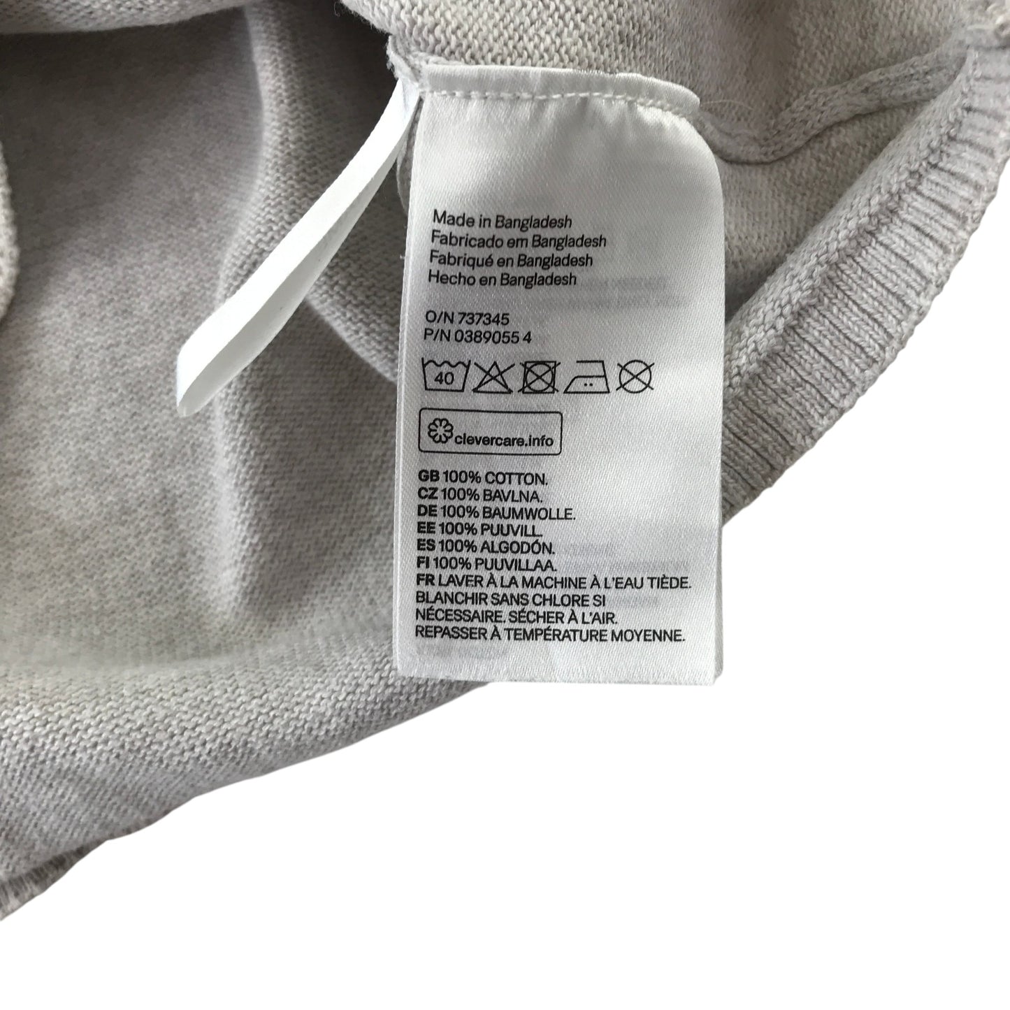 H&M 5-6 years grey jumper number 9 cotton