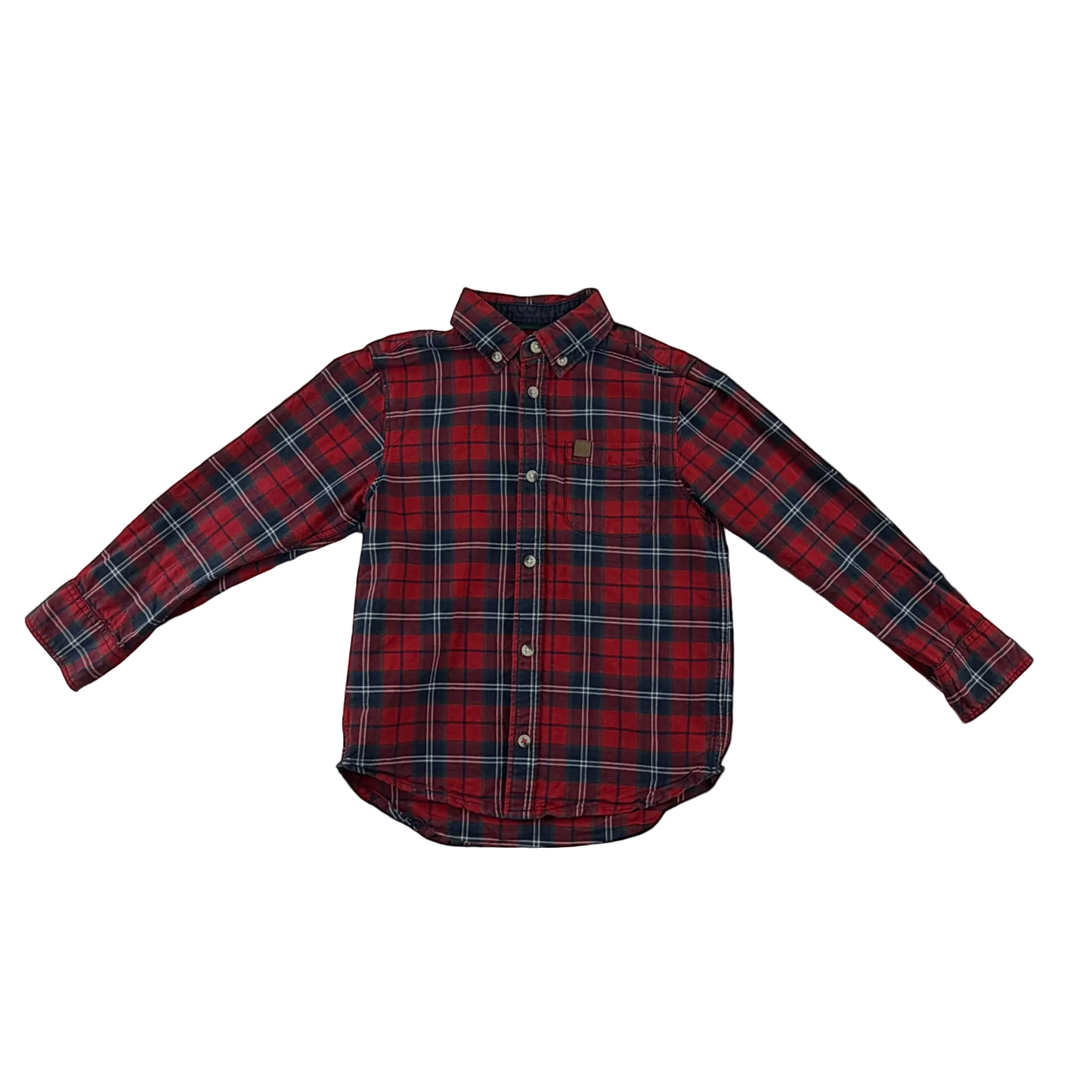 H&M 5-6 years red check shirt cotton