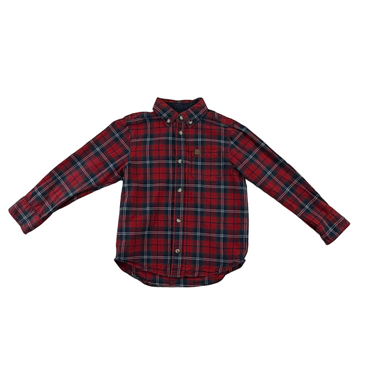 H&M 5-6 years red check shirt cotton