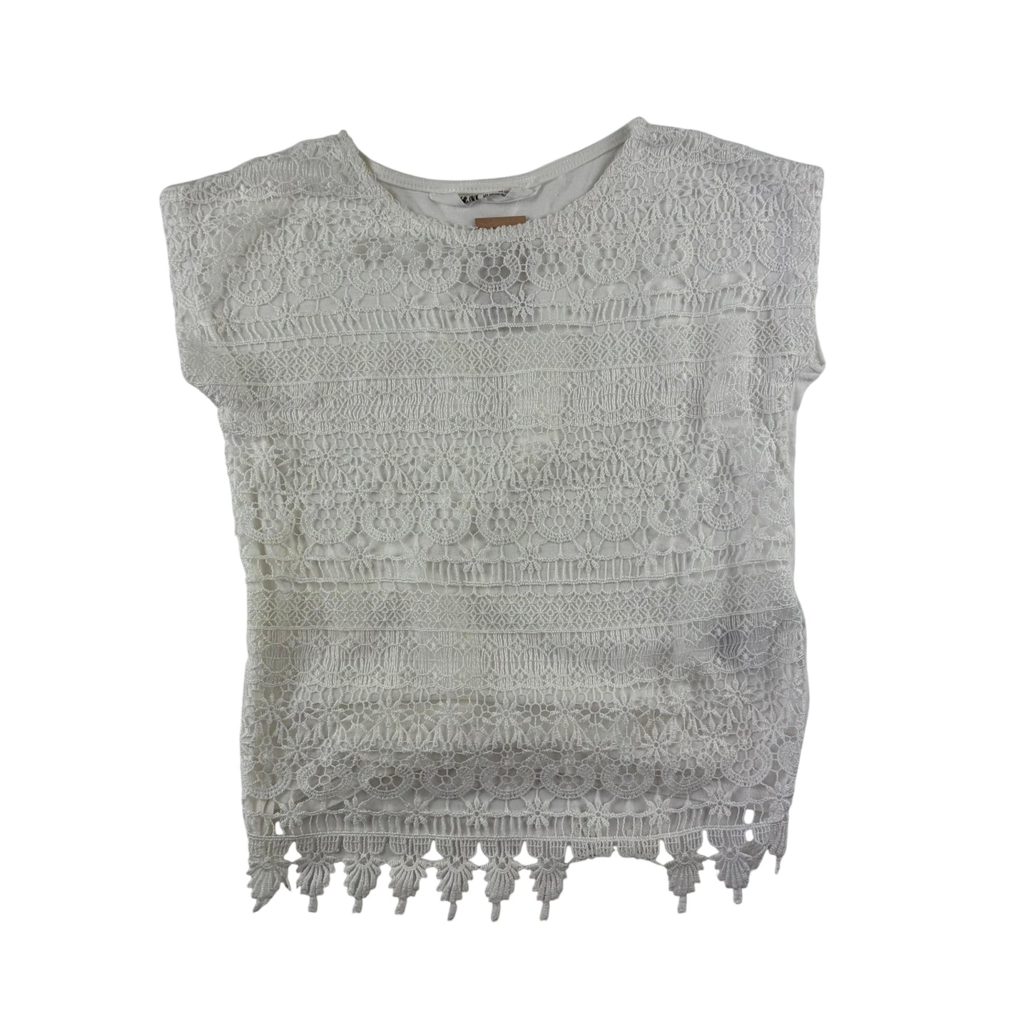 H&M 5-6 years white blouse cotton polyester
