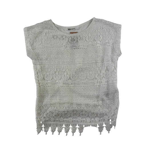 H&M 5-6 years white blouse cotton polyester