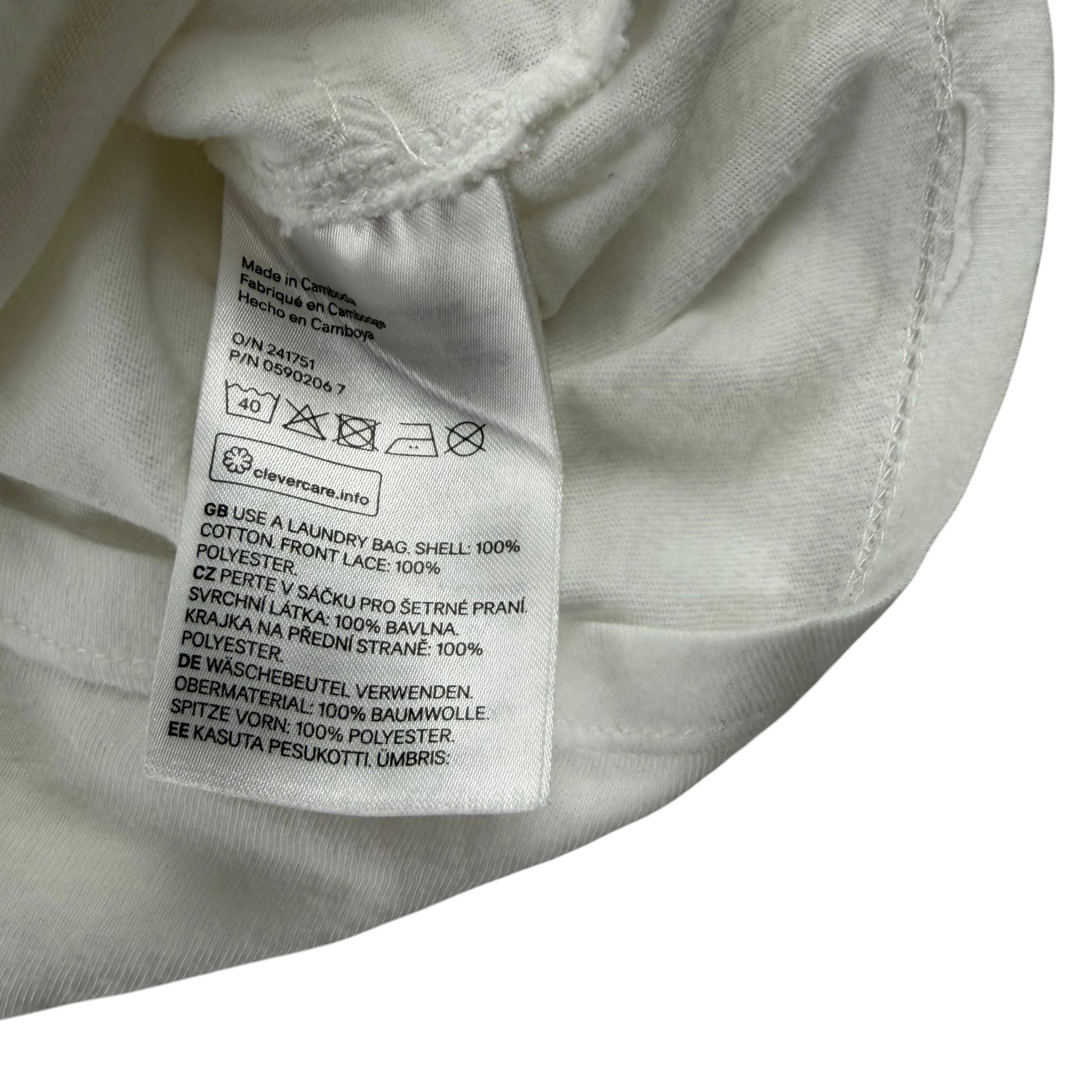 H&M 5-6 years white blouse cotton polyester