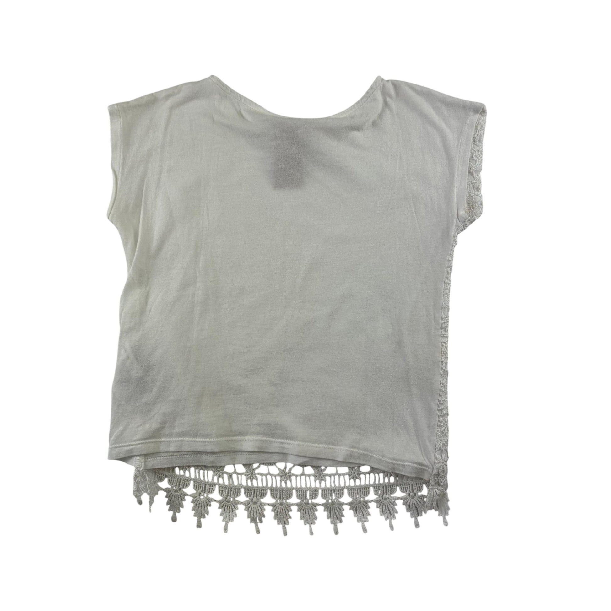 H&M 5-6 years white blouse cotton polyester