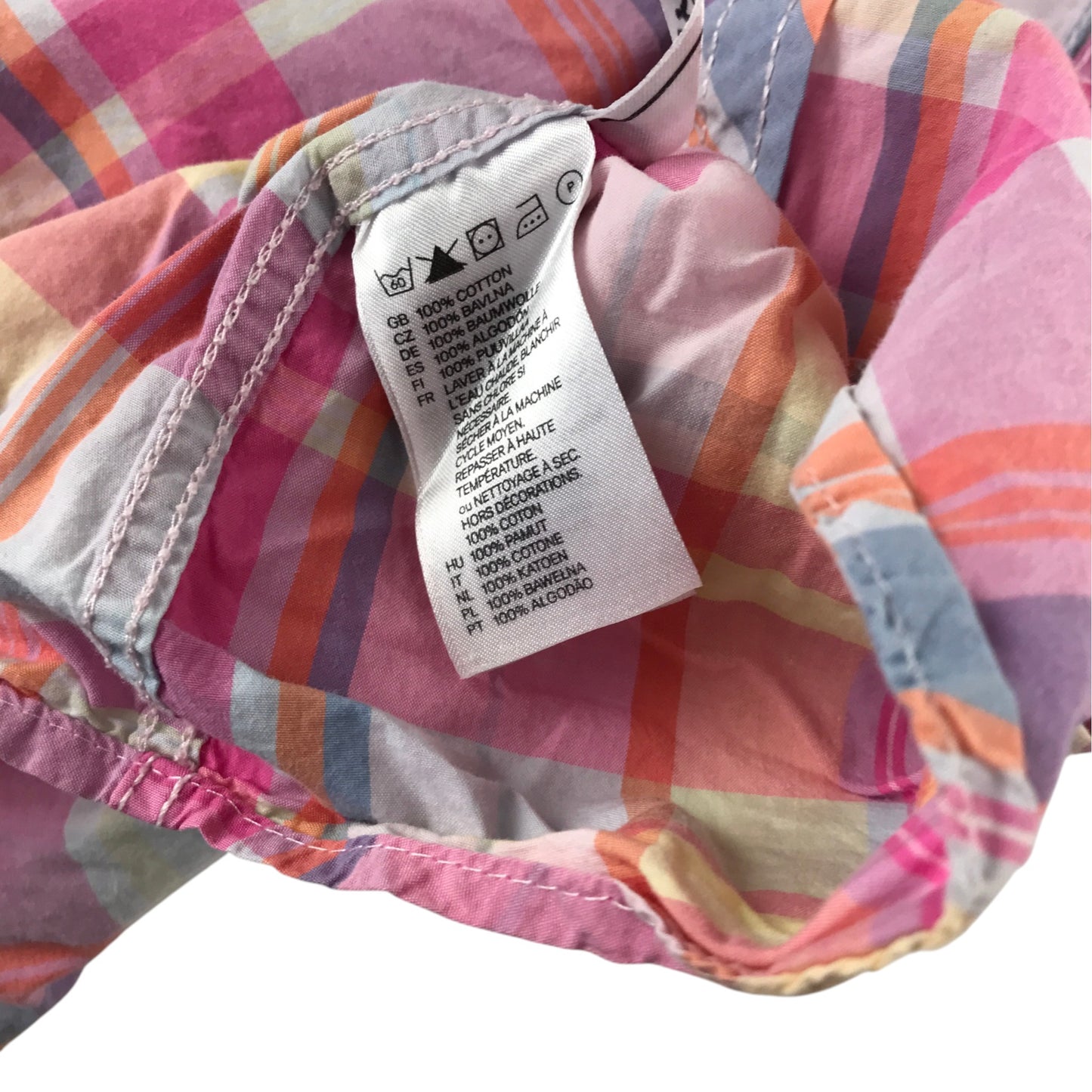H&M 6-7 years multicolour check shirt cotton
