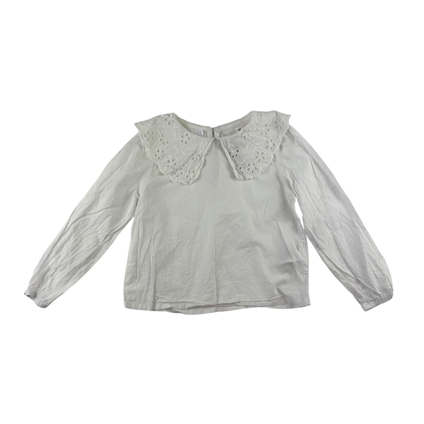 H&M 6-7 years white blouse cotton