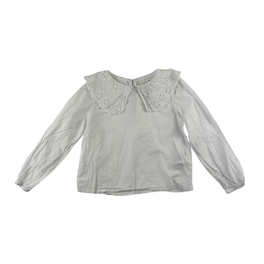 H&M 6-7 years white blouse cotton