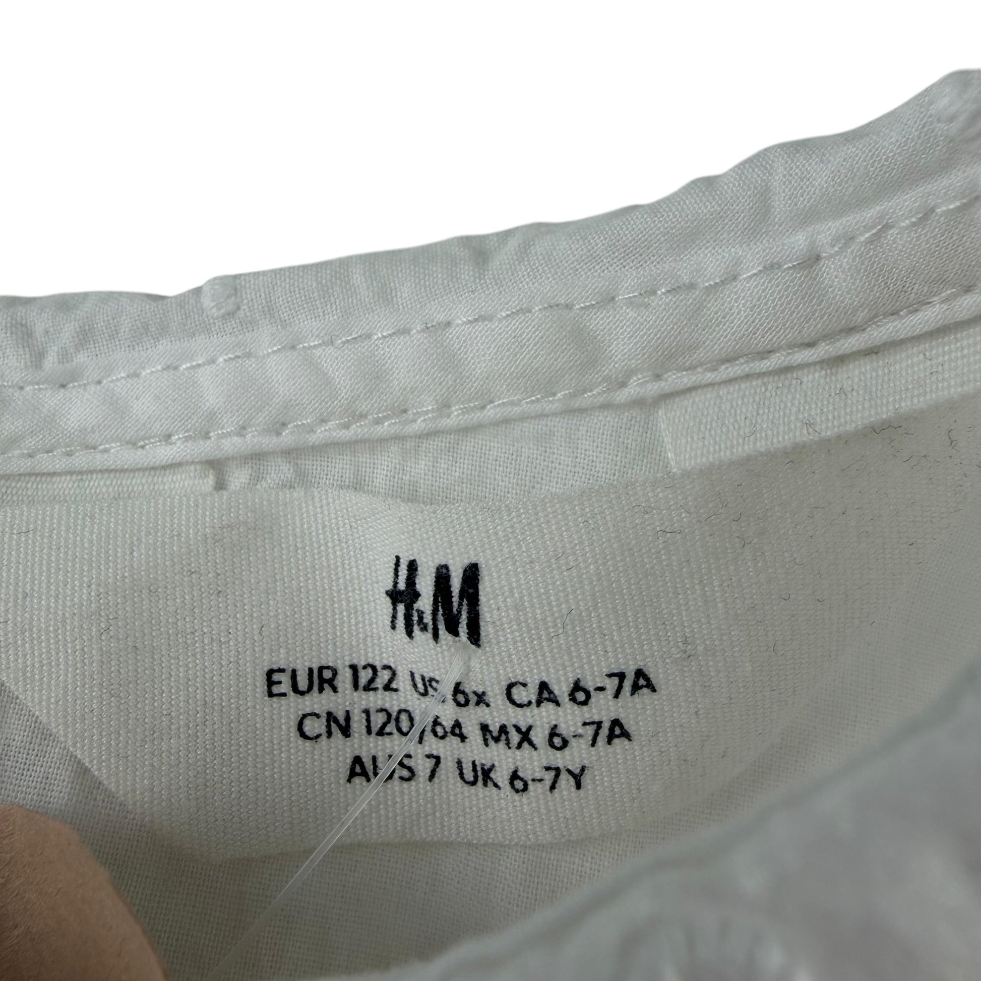 H&M 6-7 years white blouse cotton