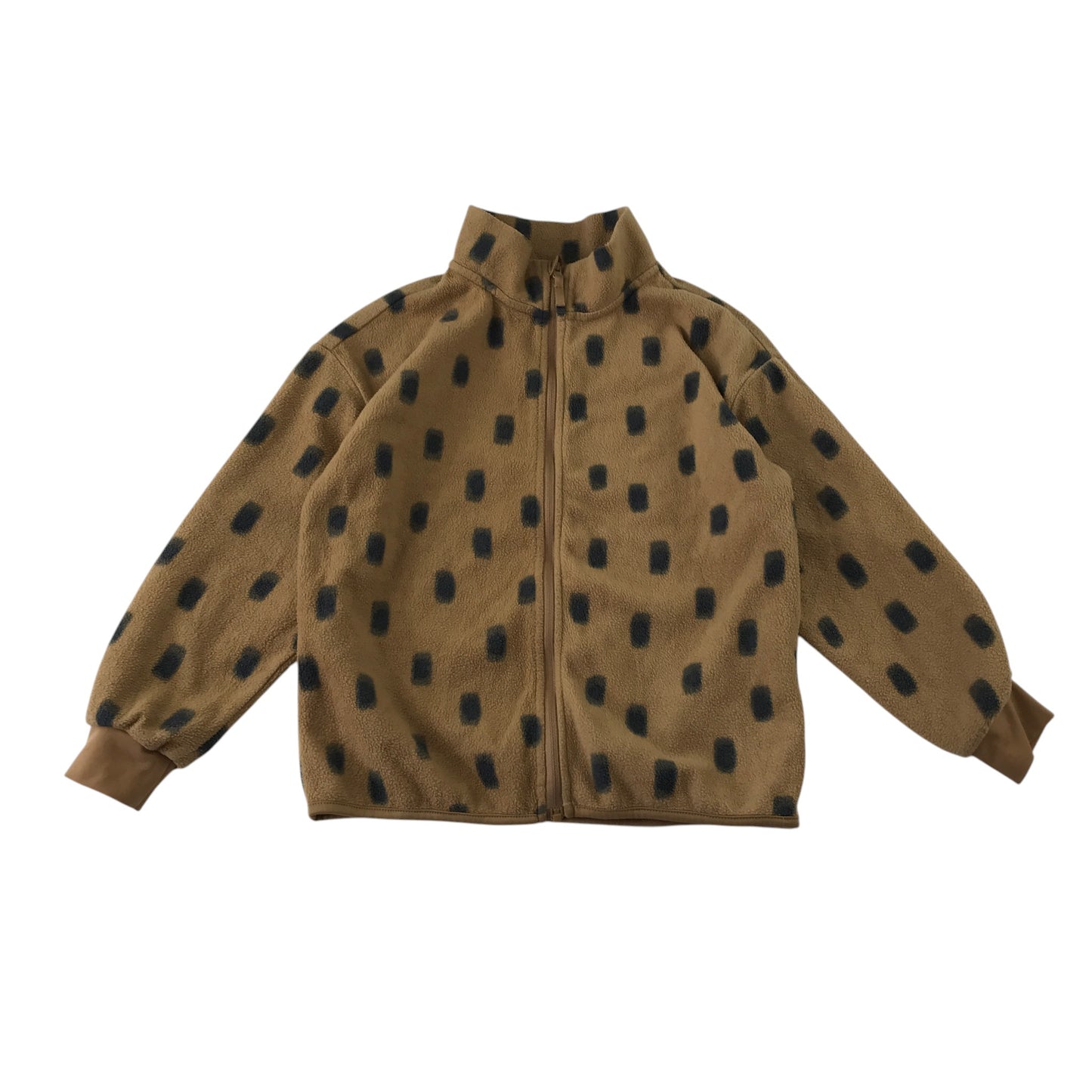 H&M 7-8 years brown fleece spot pattern polyester