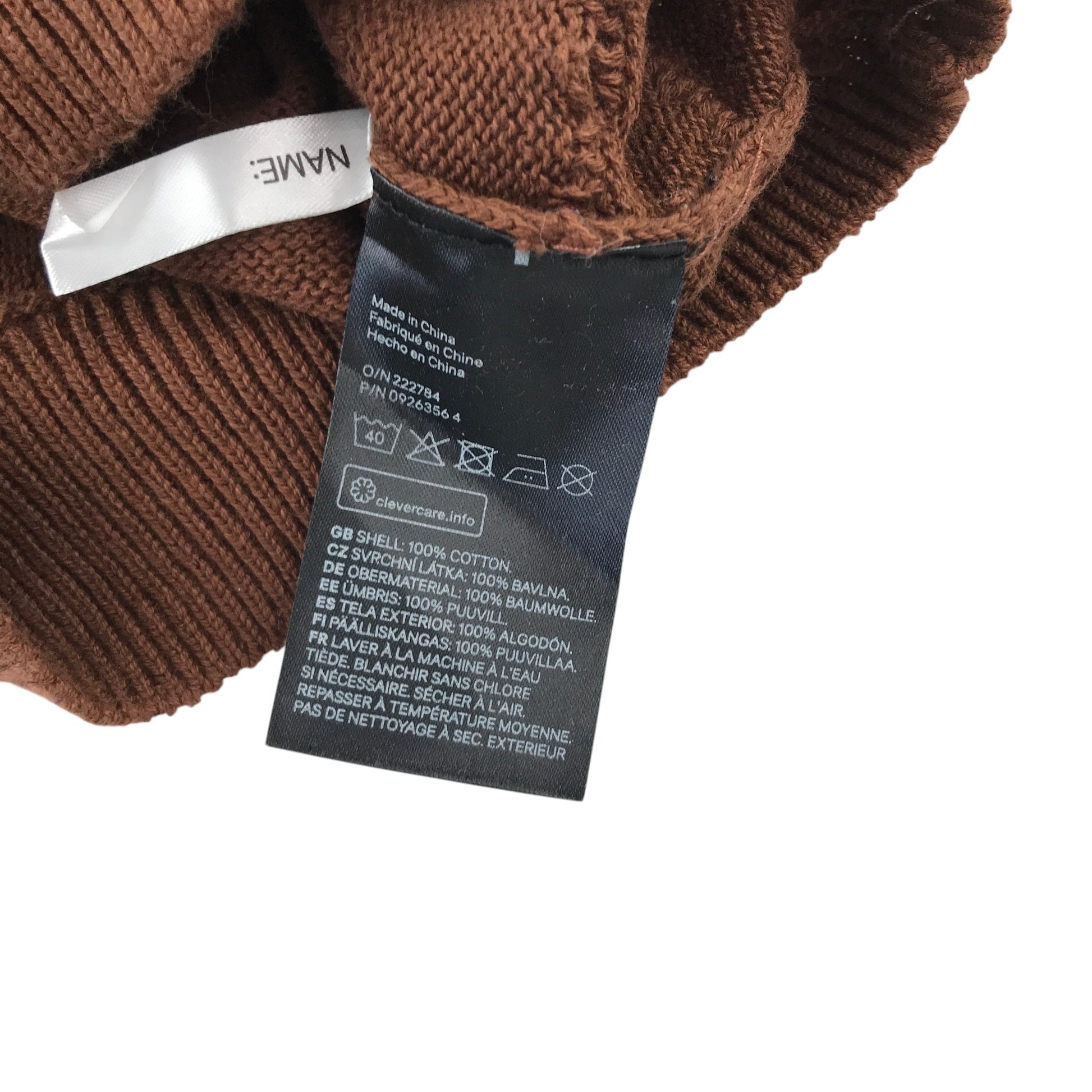 H&M 9-10 years brown jumper bauble detailed cotton