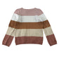 H&M 9-10 years jumper light pink brown stripy cotton