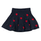 H&M 9-10 years navy love heart skirt cotton polyamide