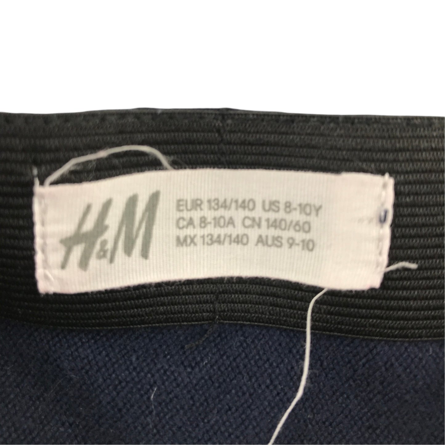 H&M 9-10 years navy love heart skirt cotton polyamide
