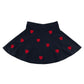 H&M 9-10 years navy love heart skirt cotton polyamide