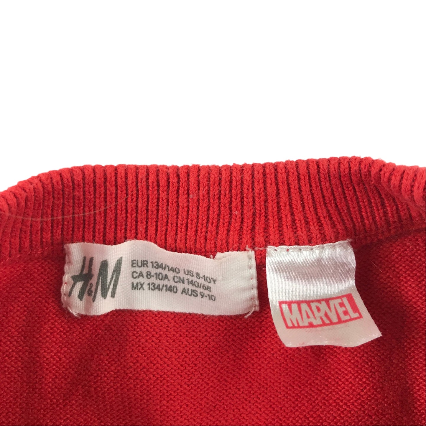H&M 9-10 years red spiderman jumper