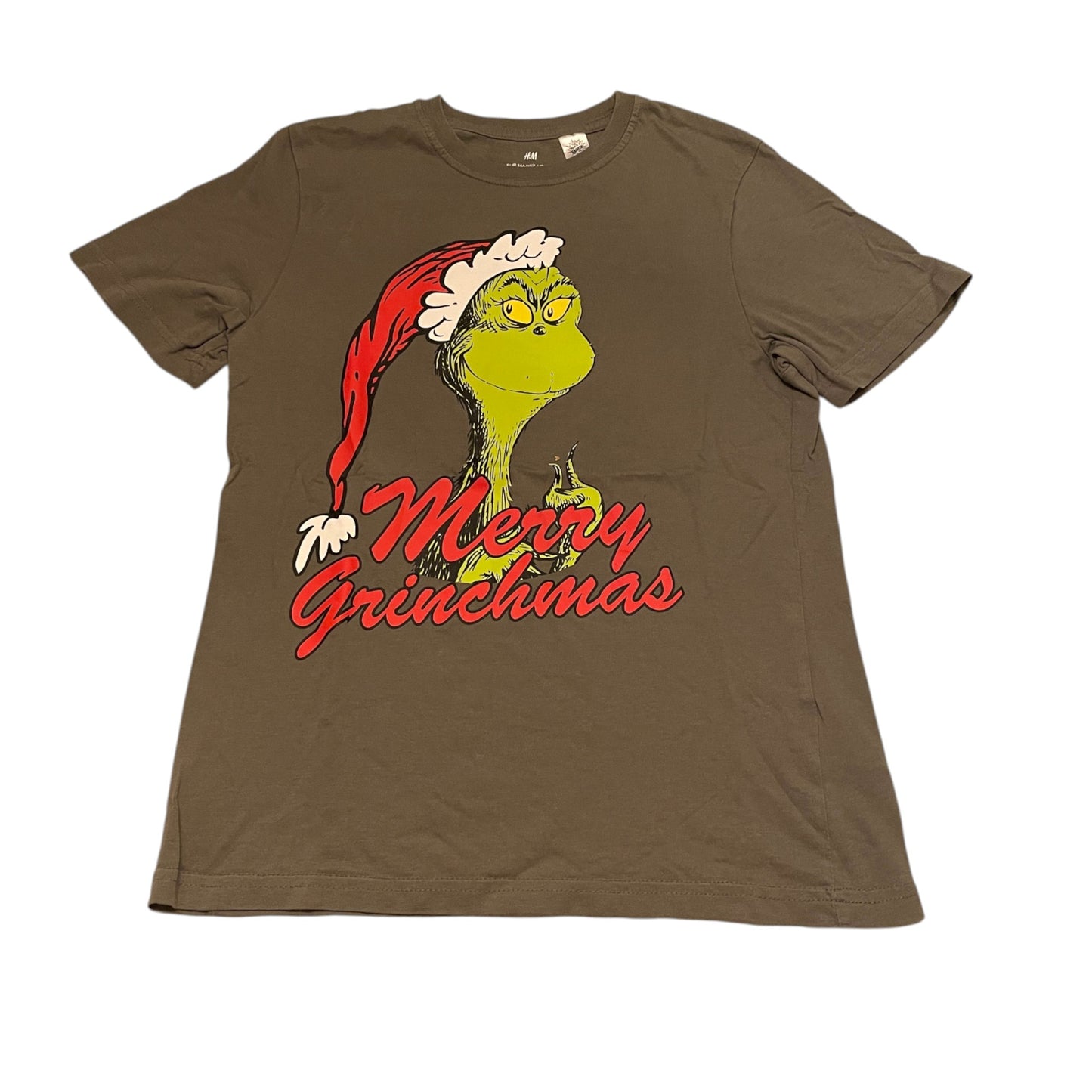 H&M 11-12 years grey t-shirt Christmas The Grinch cotton