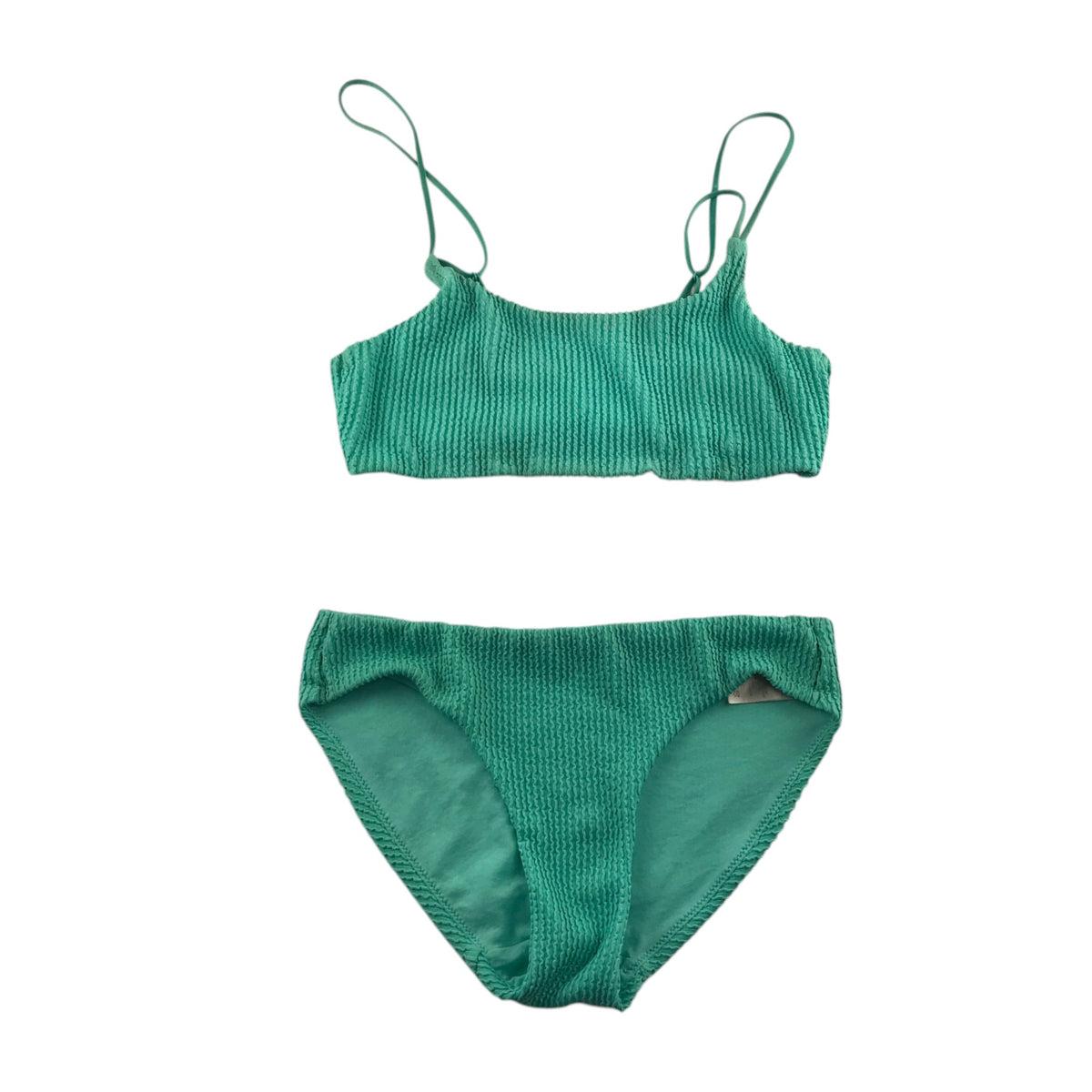 H&M 12-14 years turquoise 2-piece swimsuit polyester elastane