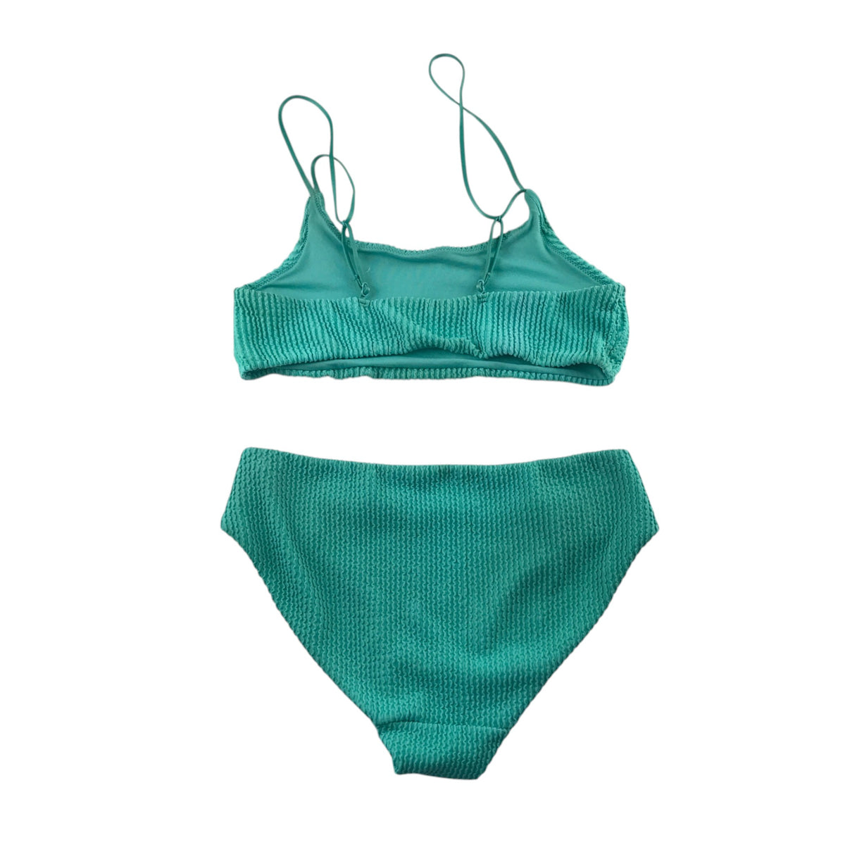 H&M 12-14 years turquoise 2-piece swimsuit polyester elastane