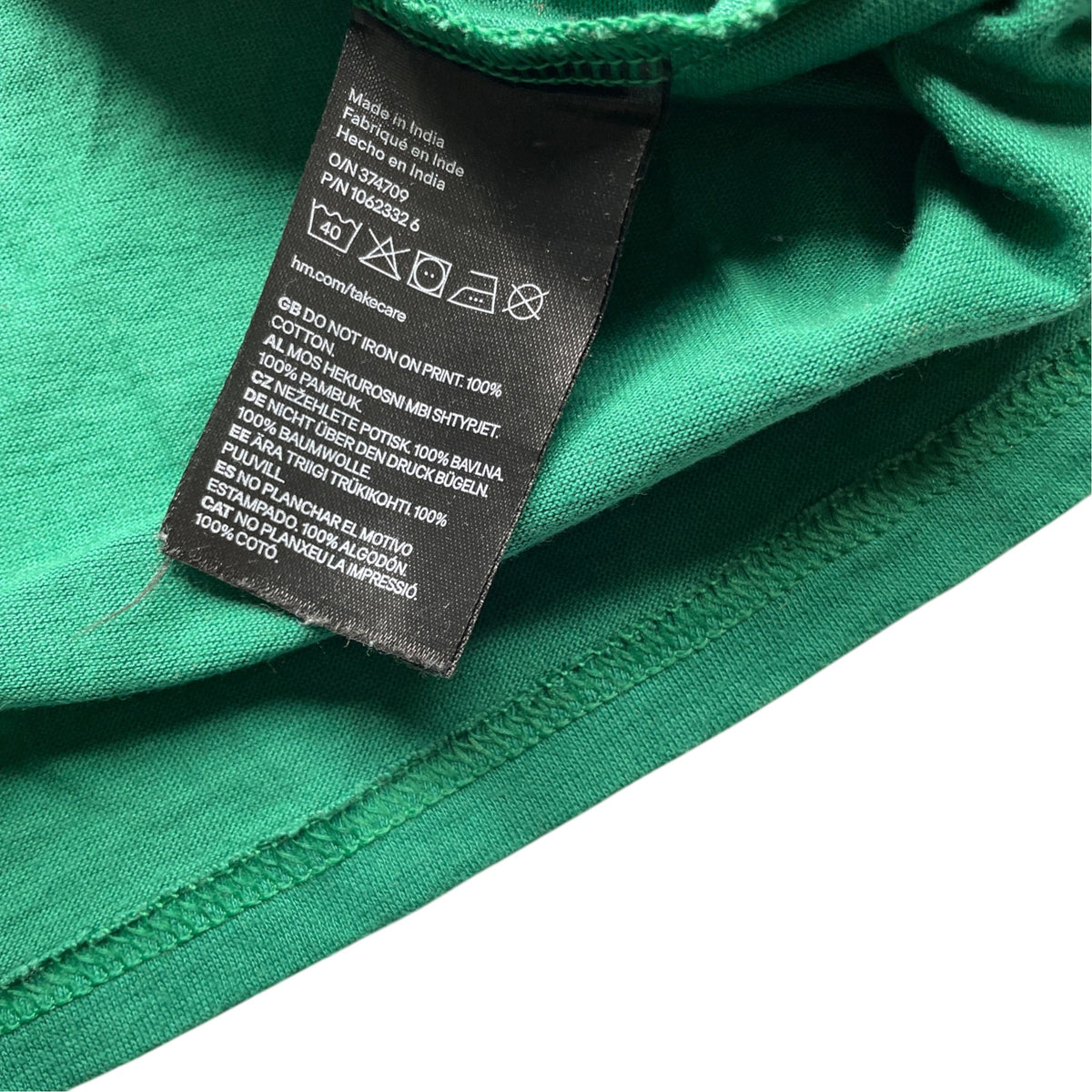 H&M 14-15 years green t-shirt Christmas Merry Mixmax cotton