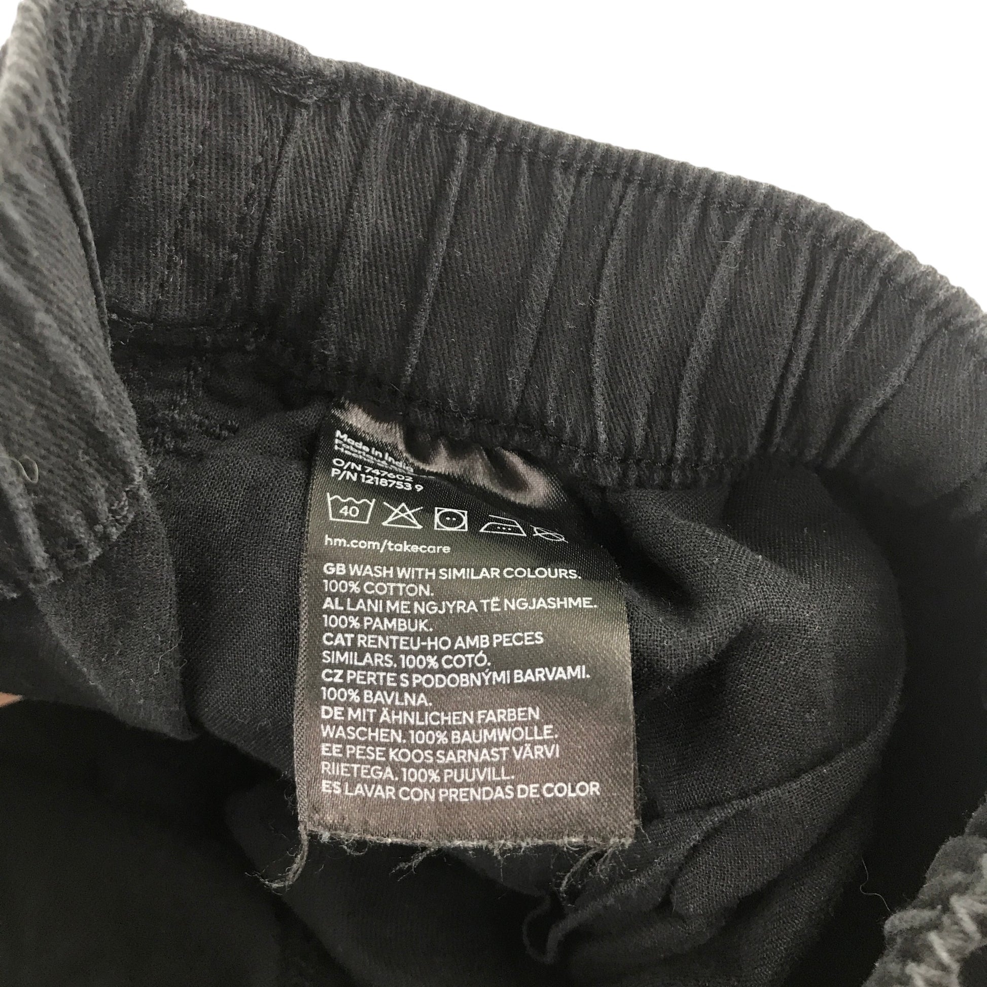 H&M 5-6 years black cotton combat trousers