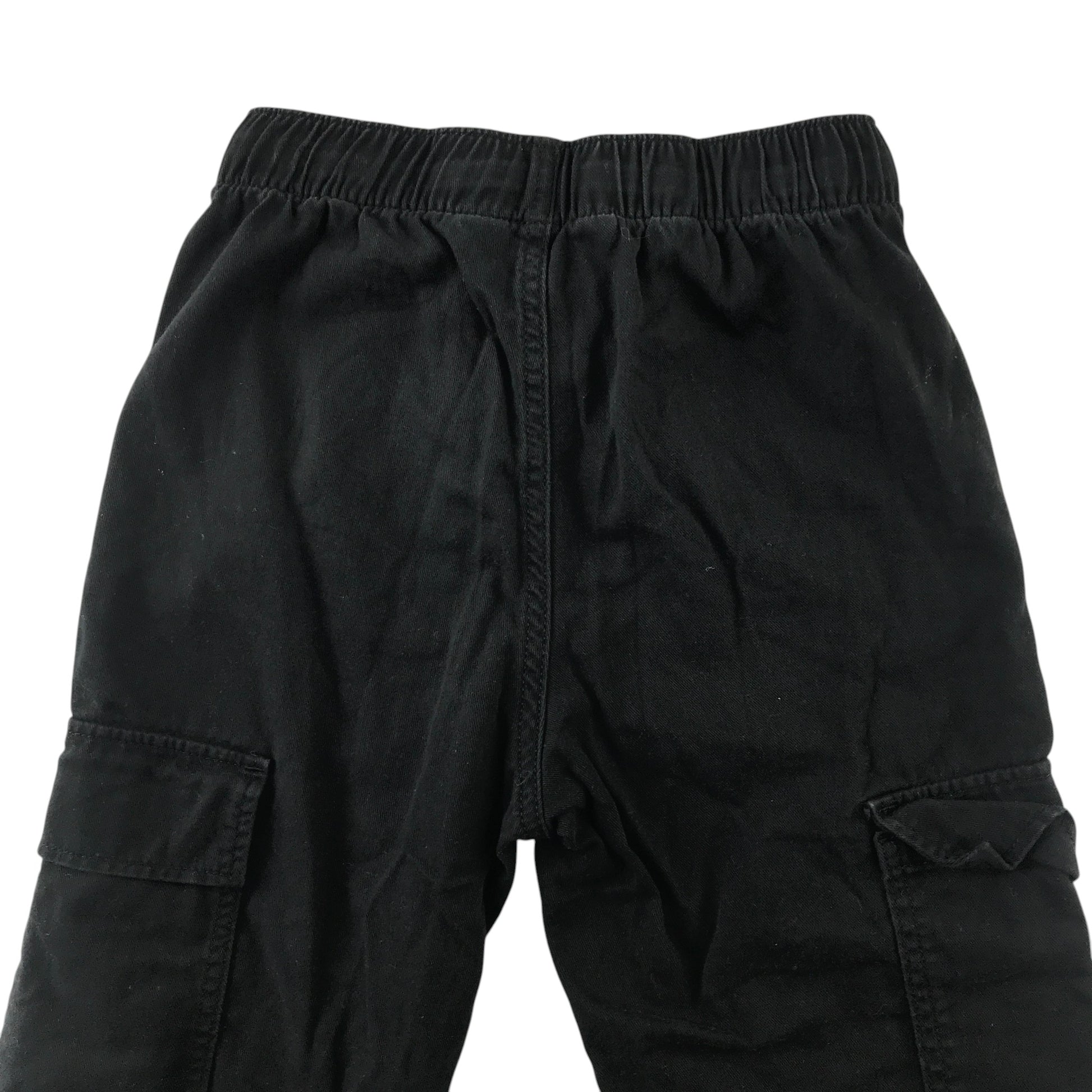 H&M 5-6 years black cotton combat trousers