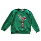H&M 5-6 years green candy cane Christmas sweater cotton polyester