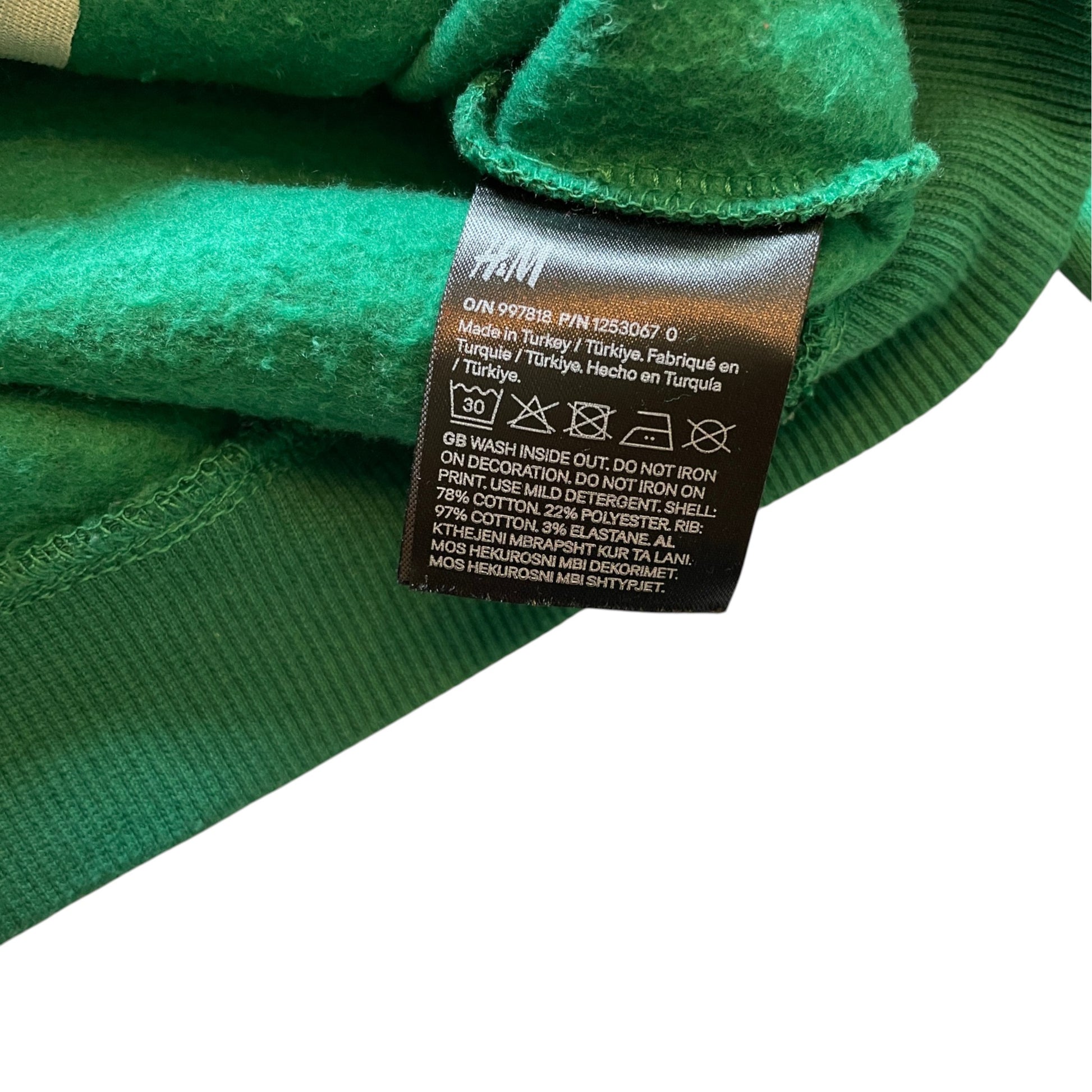 H&M 5-6 years green candy cane Christmas sweater cotton polyester