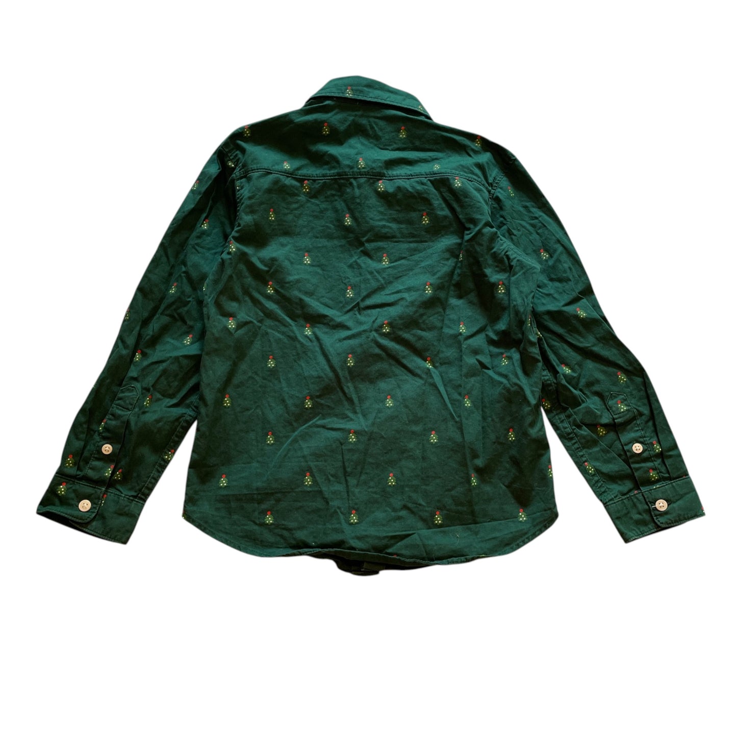 H&M 5-6 years green cotton Christmas shirt