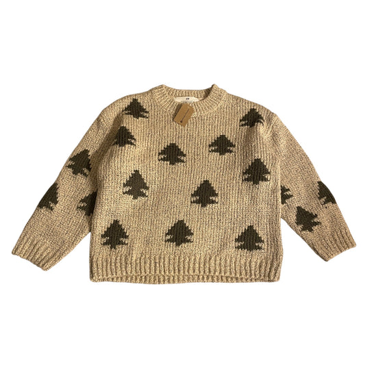 H&M 5-6 years warm grey forest jumper polyester acrylic cotton