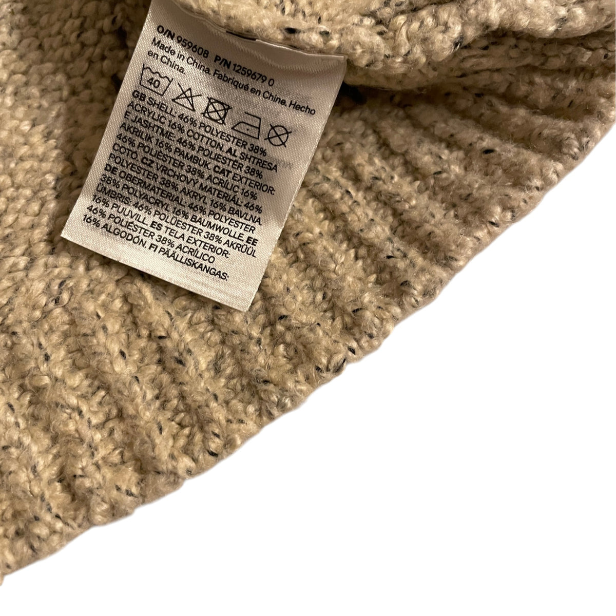 H&M 5-6 years warm grey forest jumper polyester acrylic cotton
