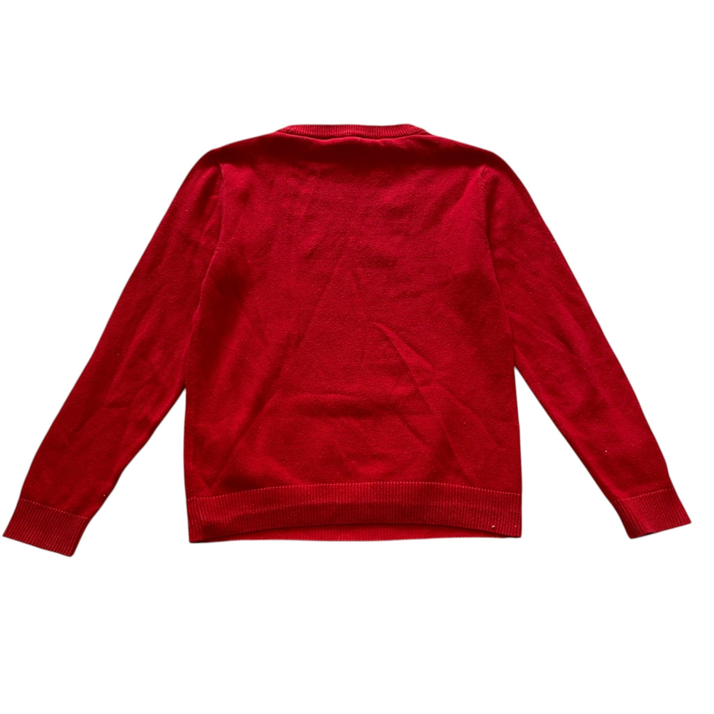 H&M 7-8 years red reindeer Christmas jumper cotton