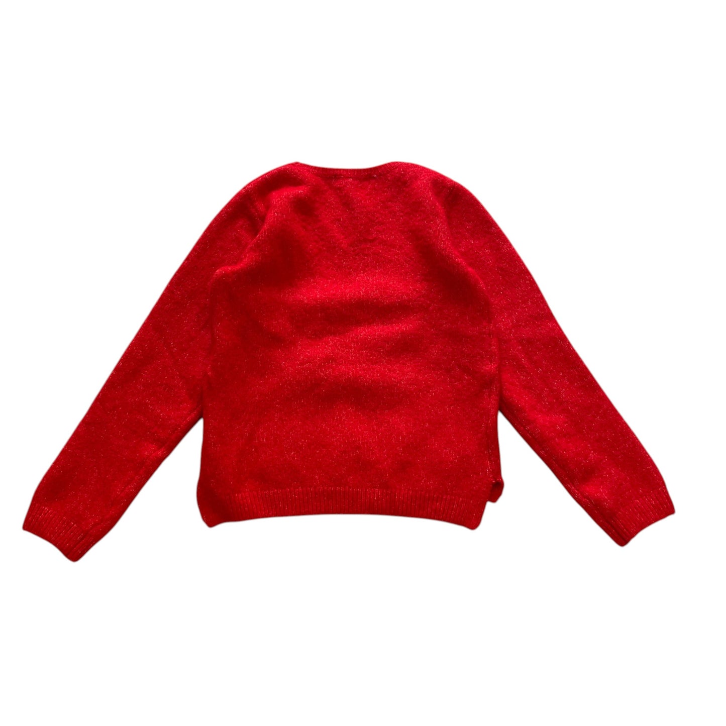 H&M 7-8 years red snowmen Christmas jumper polyester acrylic wool elastane