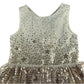 H&M 7-8 years white dress golden sequins and stars