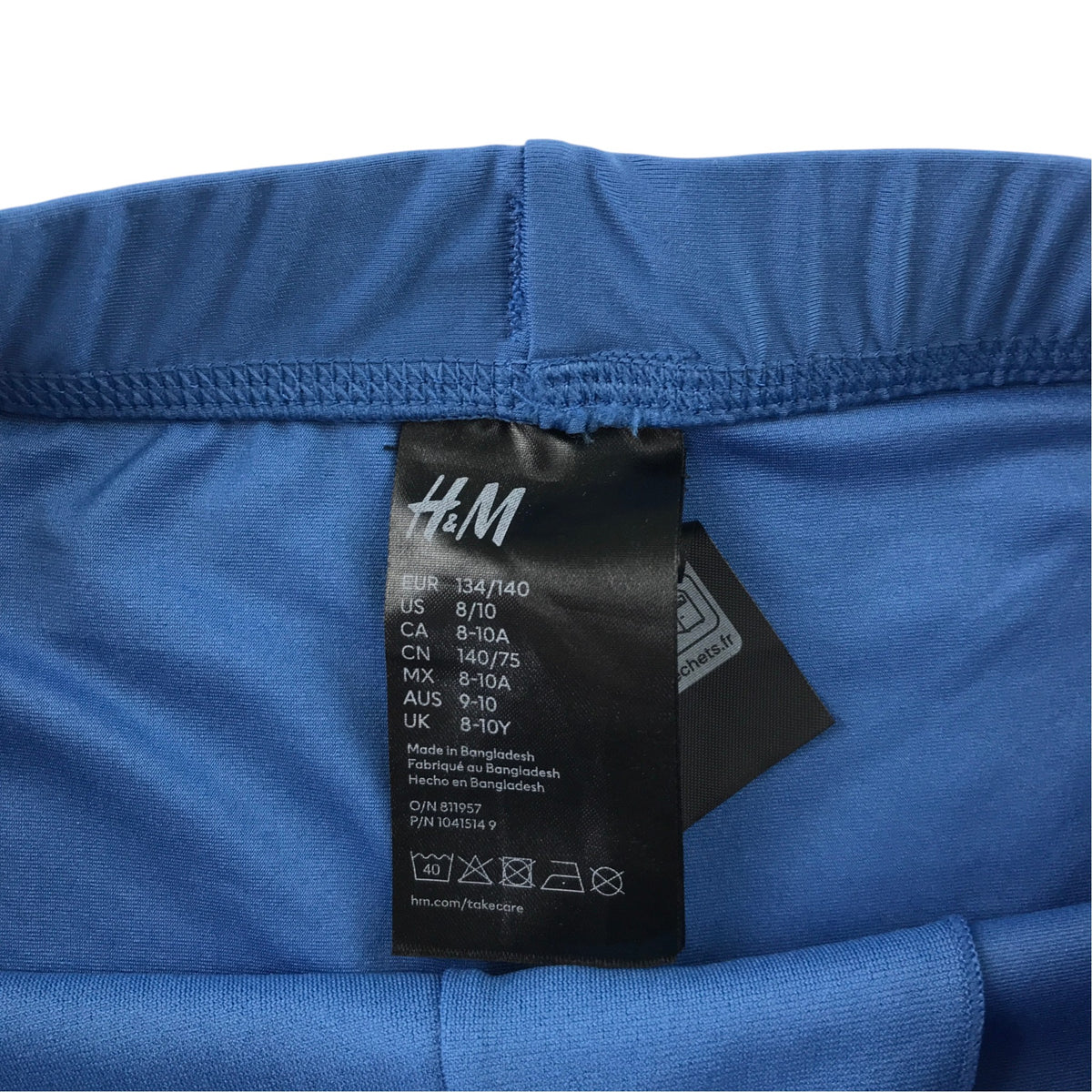 H&M 8-10 years blue swim briefs polyester elastane