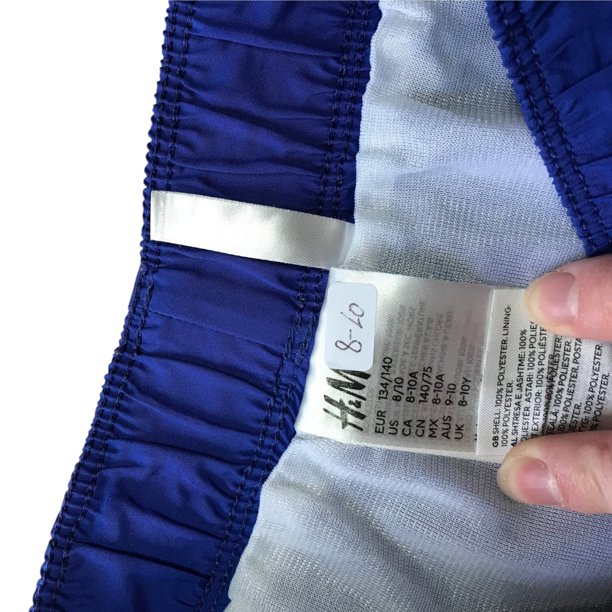 H&M 8-10 years blue swim trunks polyester