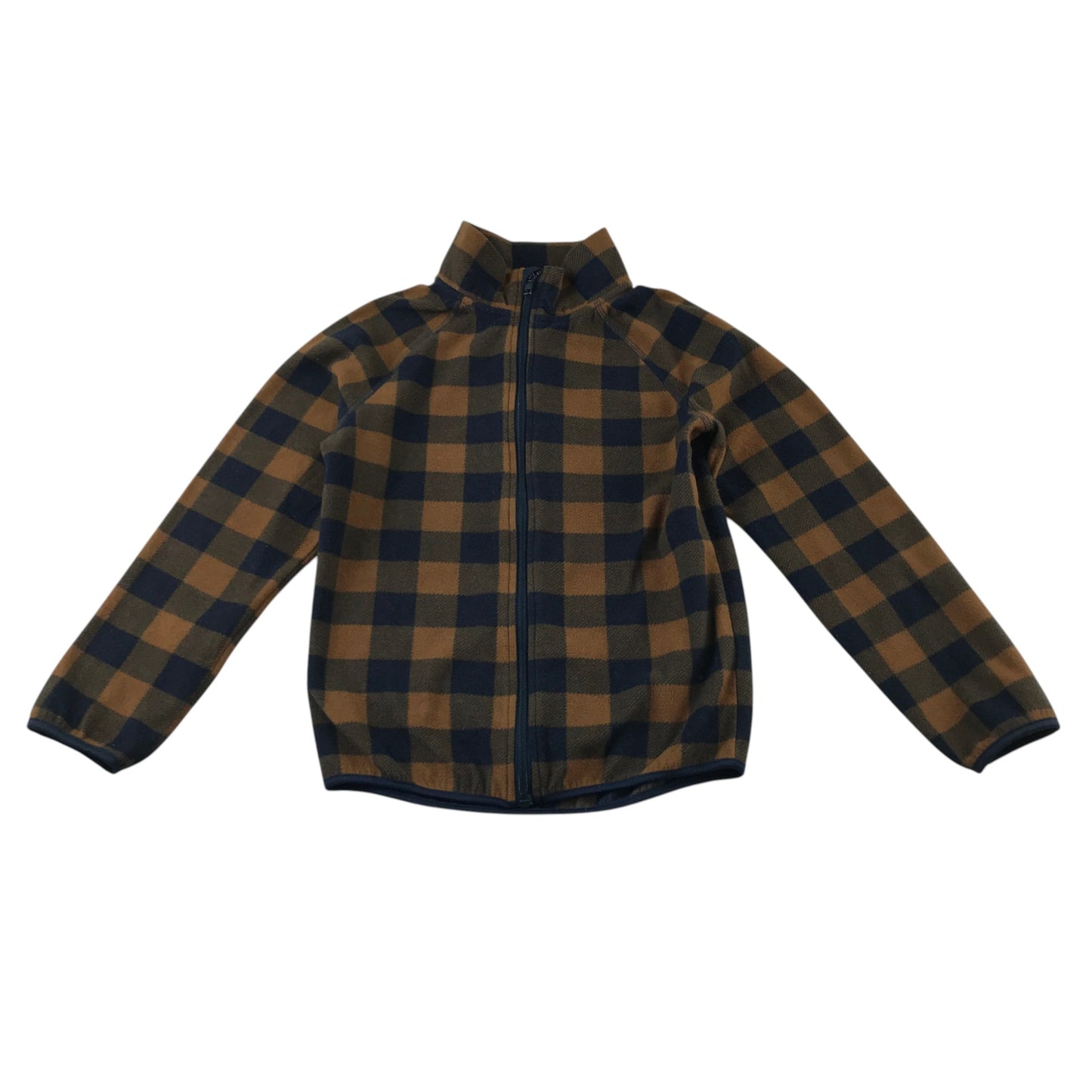 H&M 8-10 years brown and navy checked fleece