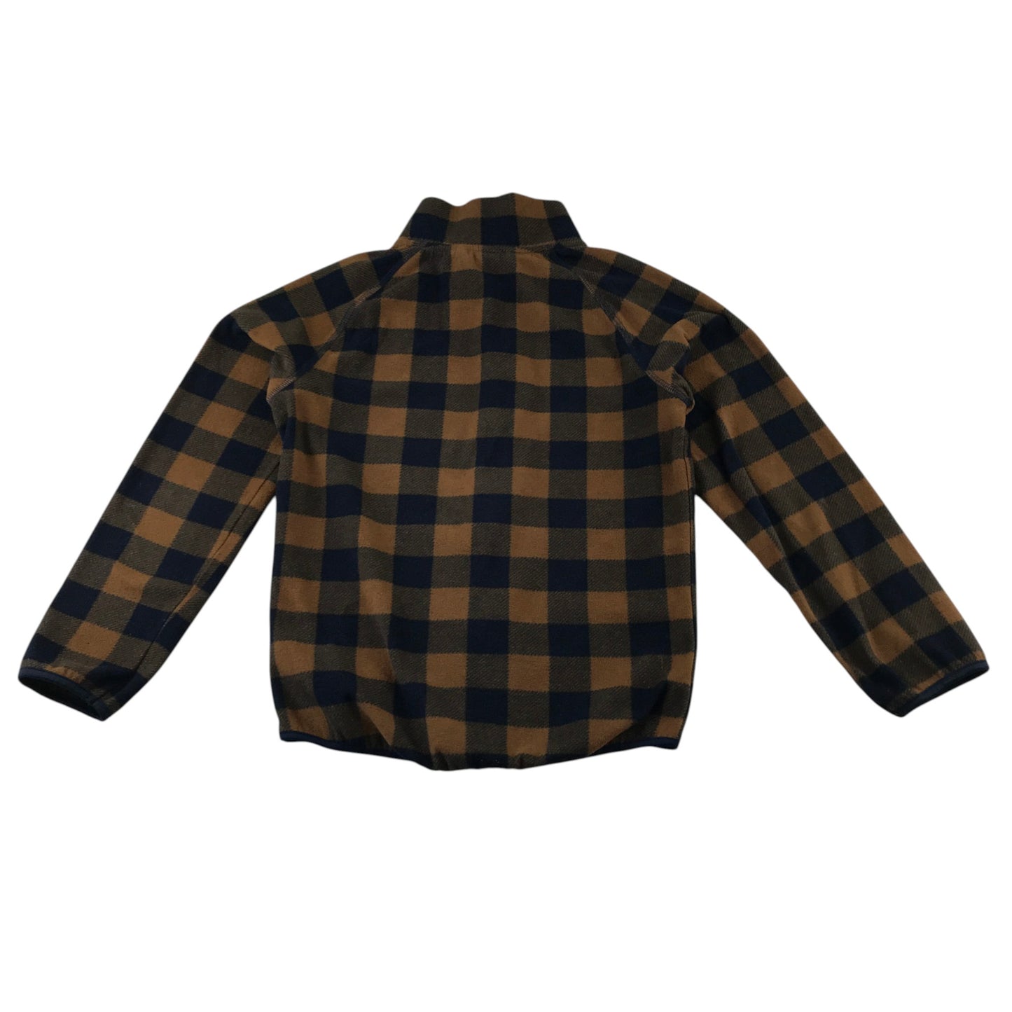 H&M 8-10 years brown and navy checked fleece