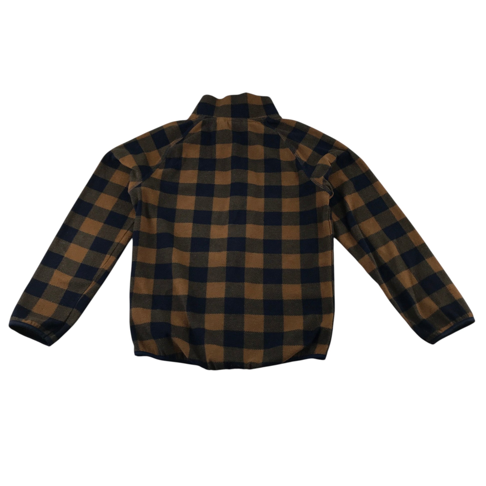 H&M 8-10 years brown and navy checked fleece