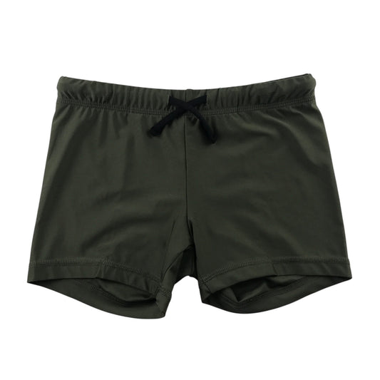 H&M 8-10 years khaki green swim briefs polyester elastane