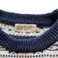 H&M 8-10 years navy blue reindeer Christmas jumper cotton polyamide wool