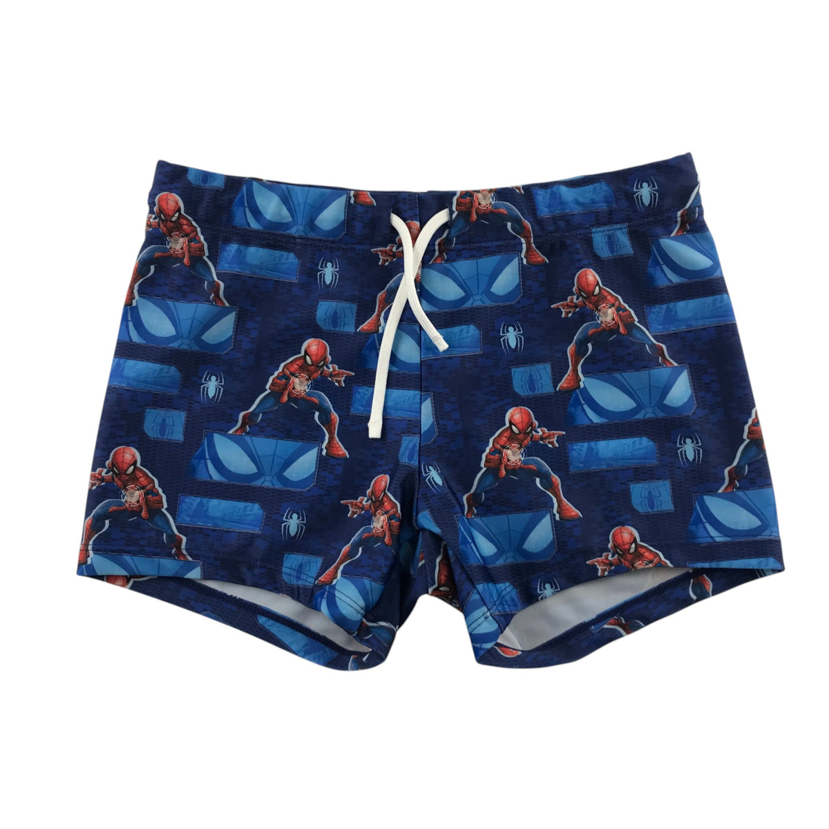 H&M 8-10 years navy blue swim briefs Spiderman polyester elastane