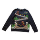 H&M 9-10 years navy blue gamer reindeer Christmas jumper acrylic