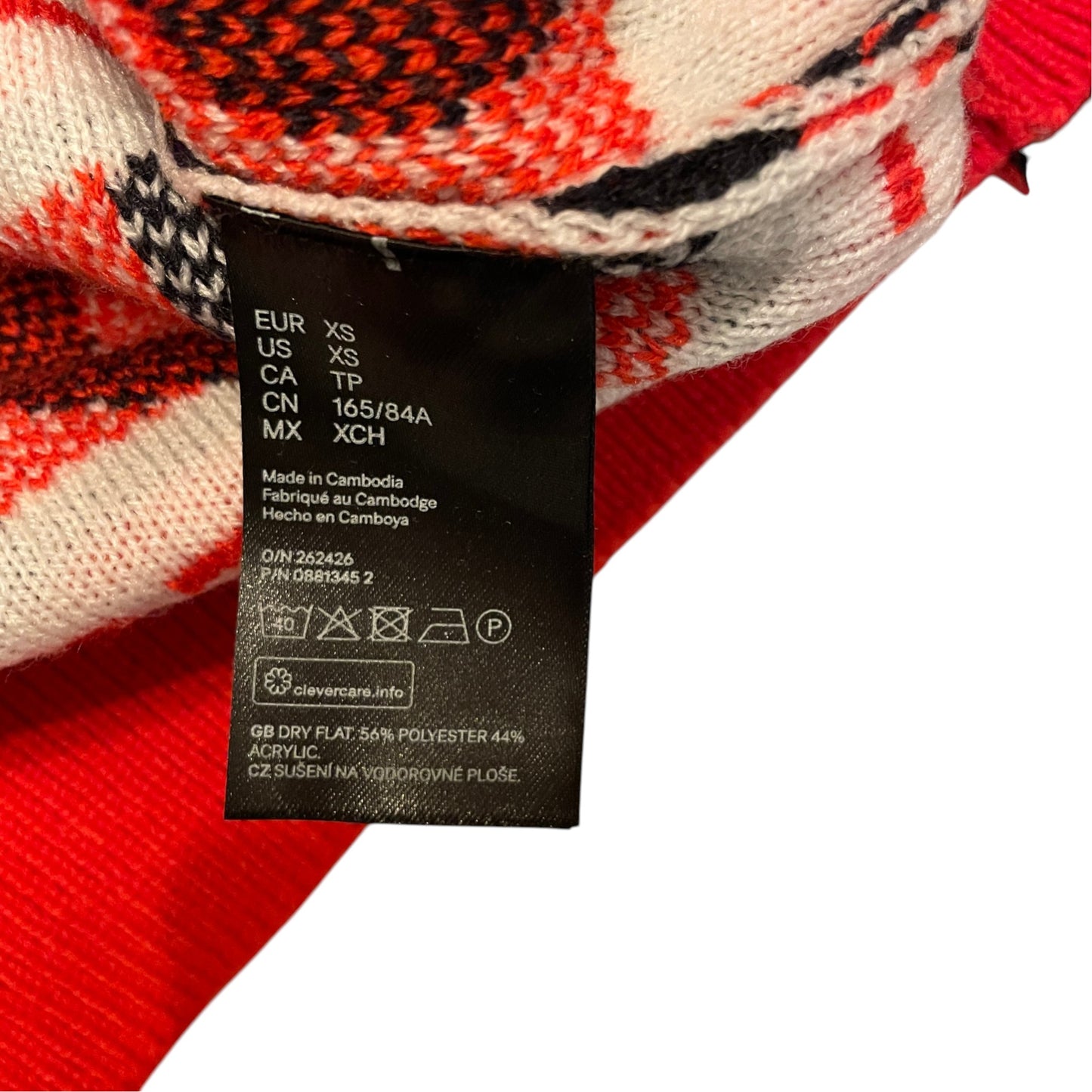H&M XS men's oversized Christmas jumper polyester acrylic