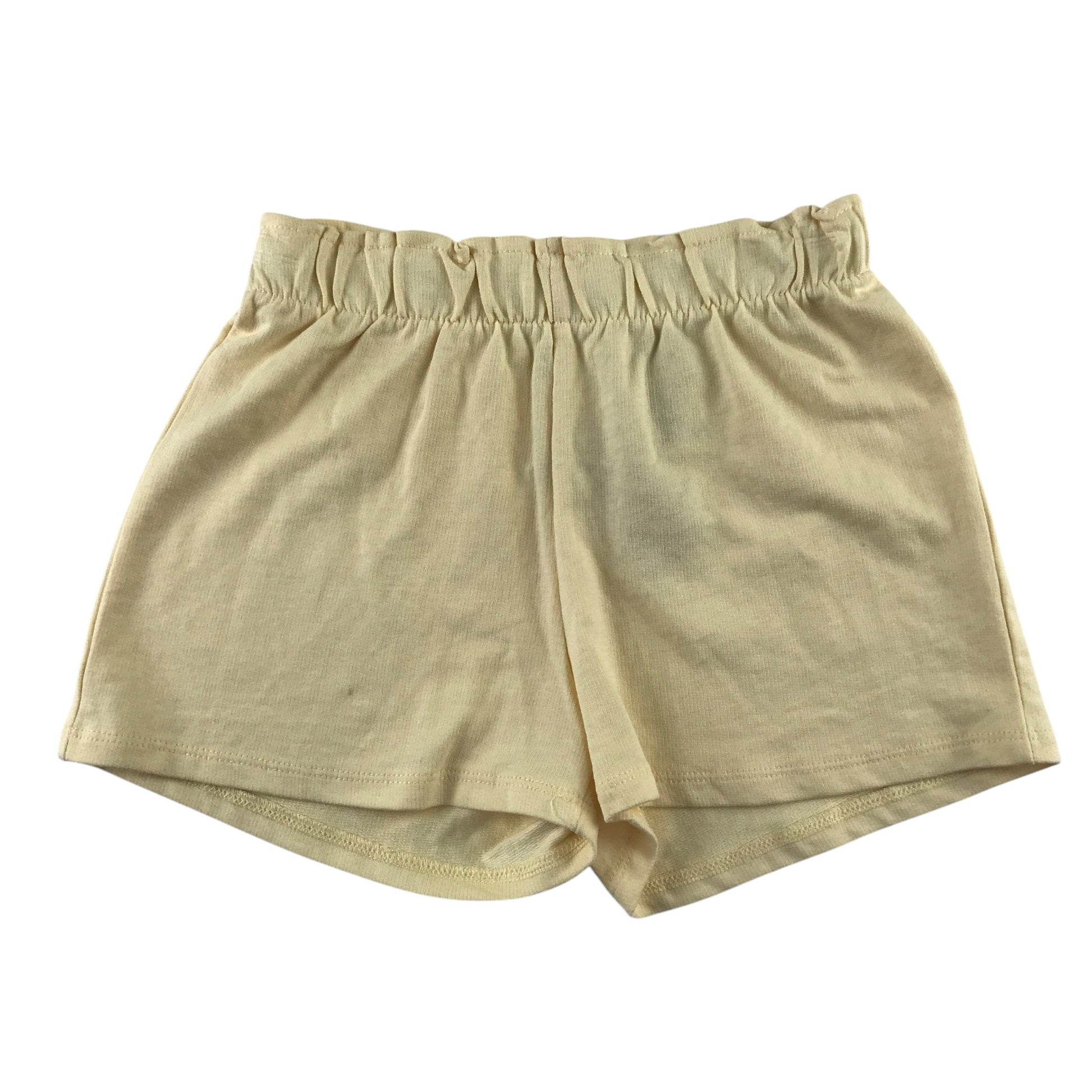 H&M and George summer bundle 6-7 years white celestial t-shirt and yellow shorts cotton
